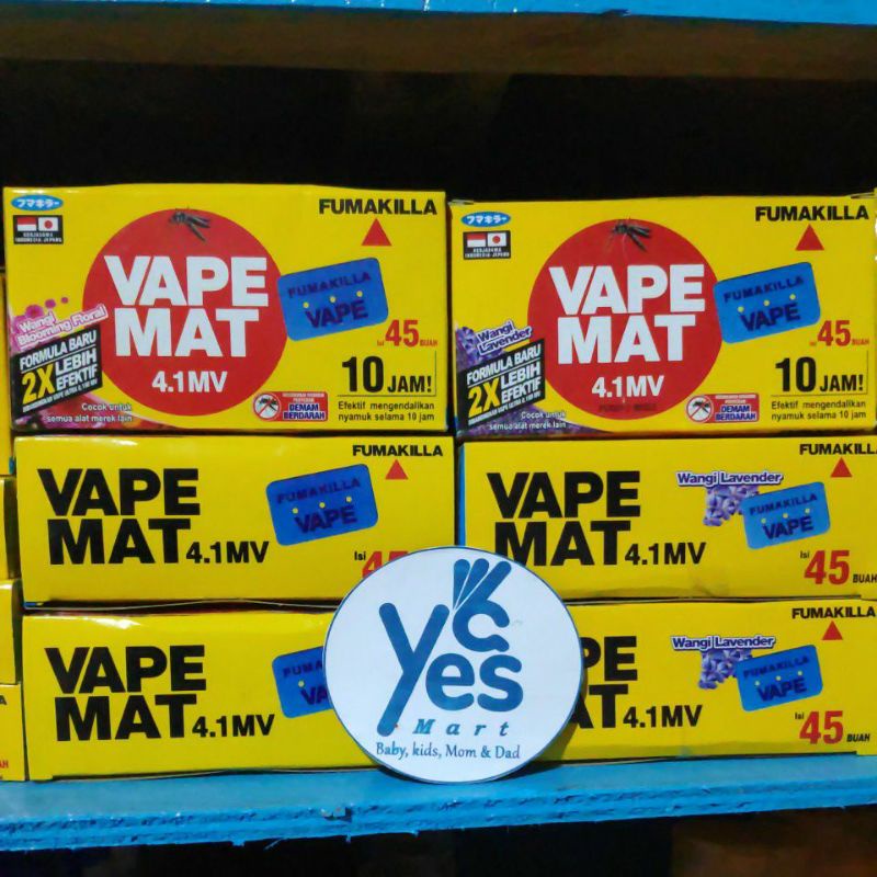 COD Vape MAT 45 Buah - 21 PCS Elektronik Ekonomi Set Alat + Refil Fape Lavender Floral Nyamuk Bakar Pipih Fumakilla mat One Push