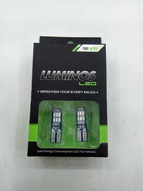 LAMPU SENJA LUMINOS T10 SMD 3014 SUPER BRIGHT 15 MATA BIRU