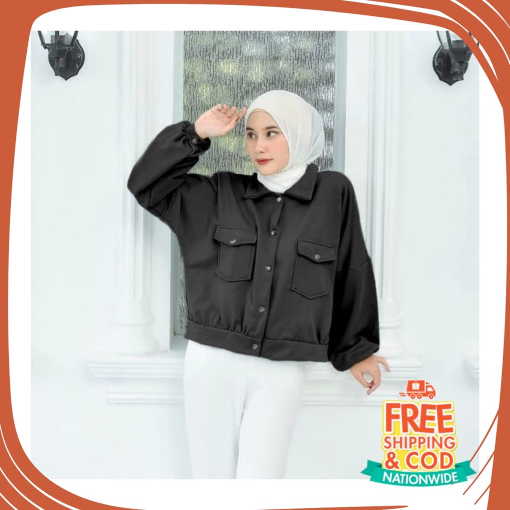 Beautifull Outerware OUter Oversize Purple lavender /  JAKET WANITA OLIN BUTTON