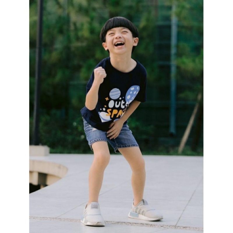 Kaos Anak 3-6Tahun Unisex Motif Luar Angkasa