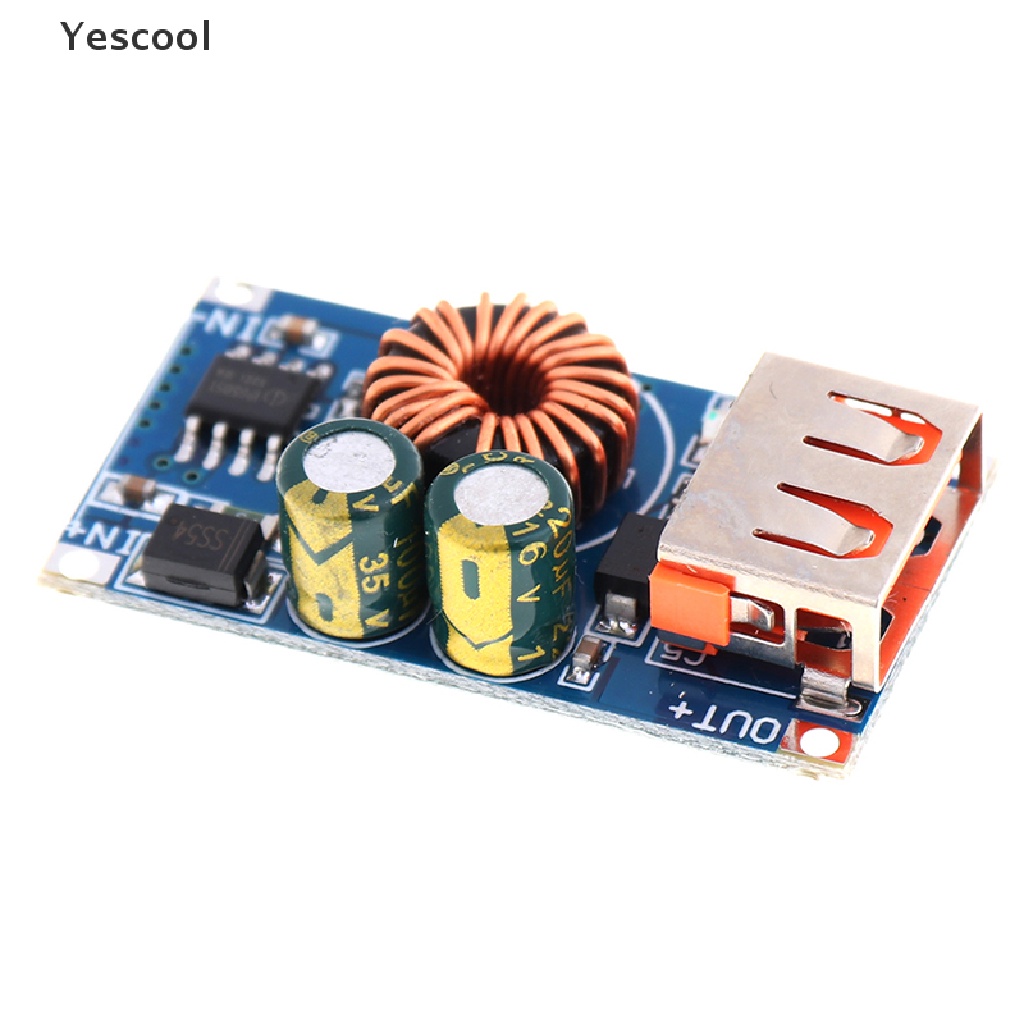 Yescool Modul Step Down USB DC 12V 24V Ke QC3.0 Fast Charging Untuk Huawei / Samsung