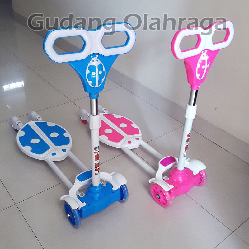 4 Wheel Frog Kick Scooter / Skuter Gunting Kodok / Skuter Anak Roda 4