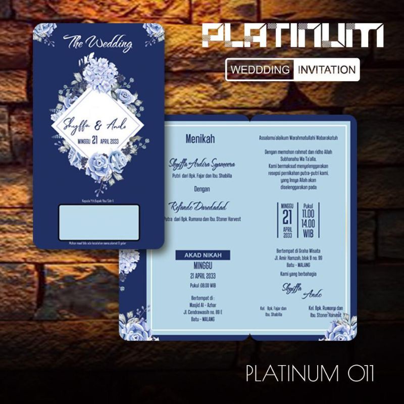 Blangko Undangan Platinum 11 | Blangko Undangan | Undangan Murah | Kertas Undangan Kosong Murah