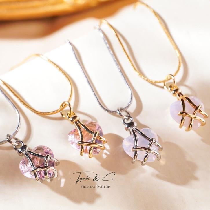 Stok terbatas.. Tymbi&Co-Barbie Diamond Castle Necklace Gold & Silver