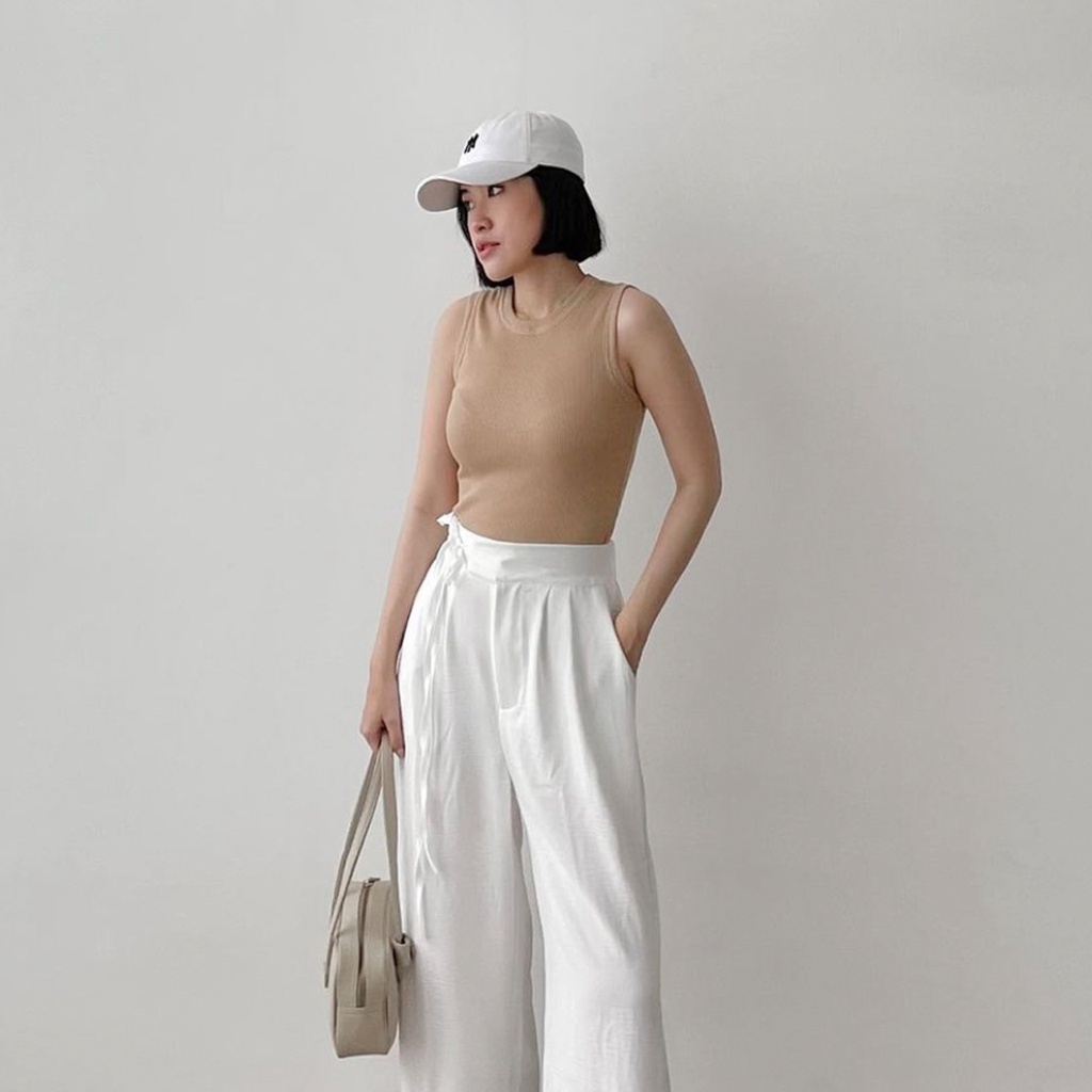 Hyeri Top Camel I Tanktop Knit I Top Knit