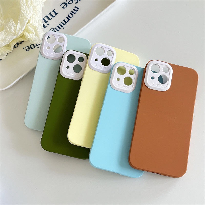 Soft Case Bahan Silikon Warna Macaron Untuk IPhone 13 12 11 7 8 Plus X XS MAX XR