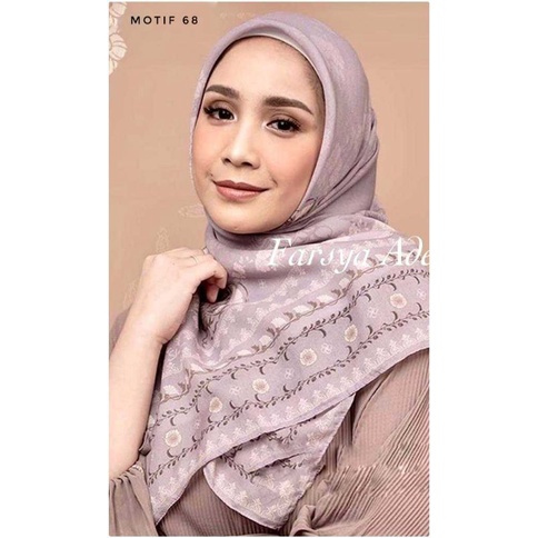 Hijab VOAL PREMIUM Motif 68 Jilbab Segiempat Motif Laser Cut