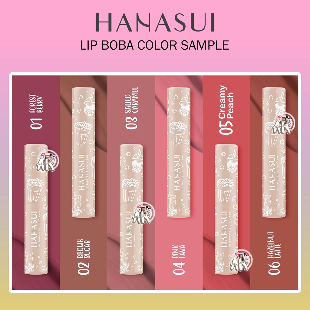 HANASUI MATTEDORABLE LIP CREAM BOBA EDITION