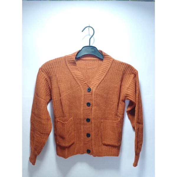 MARISKA CARDIGAN OVERSIZE RAJUT LENGAN PANJANG WANITA BAHAN TEBAL KANCING 5 OUTER KARDIGAN KEKINIAN-Kids Coral