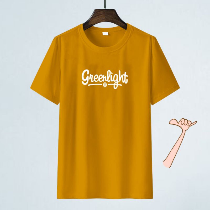 Baju Kaos Pria Distro T-Shirt Greenlightt fit M,L,XL,XXL