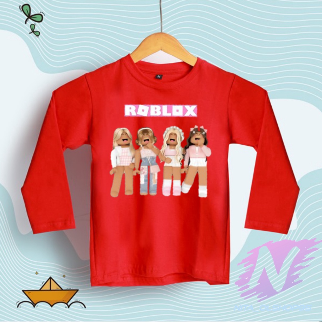 ROBLOX GIRL TERBARU baju kaos anak lengan panjang roblox terbaru