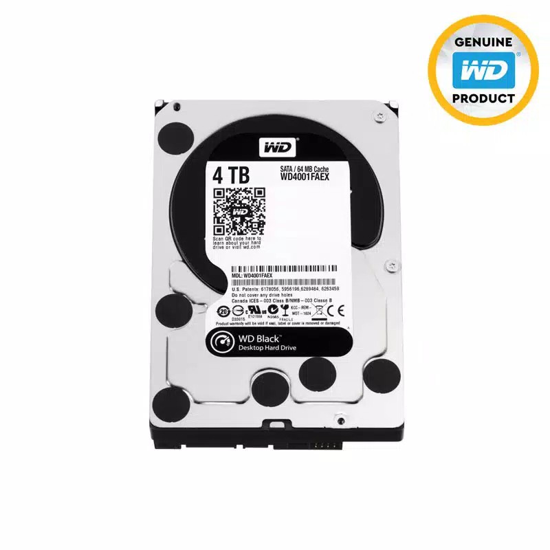 Harddisk HDD WDC 4TB SATA BLACK - Hardisk WD BLACK 4TB 3.5 Inch SATA