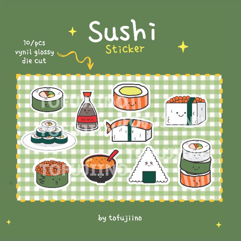 

stiker tema sushi by tofujiino