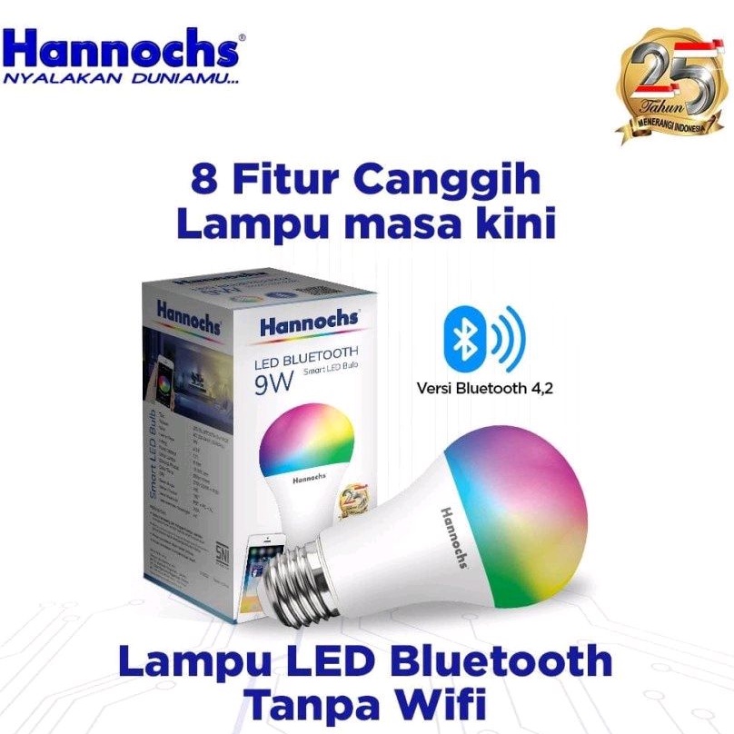 Lampu Smart LED 9W RGB BlueTooth/ Wifi Garansi Resmi