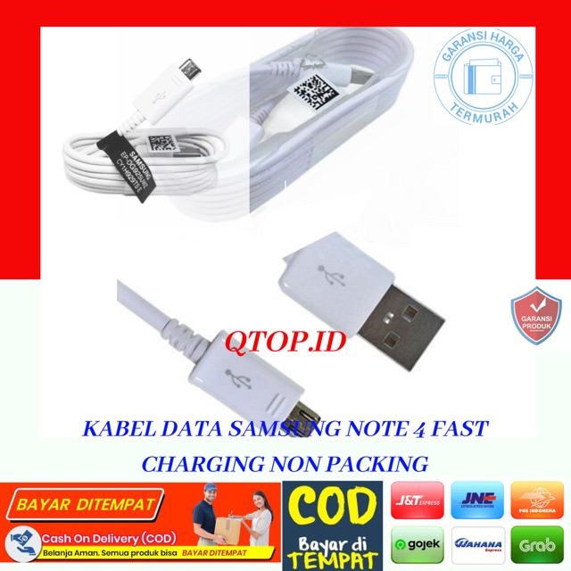 KABEL DATA SAMSUNG NOTE 4 FAST CHARGING NON PACKING