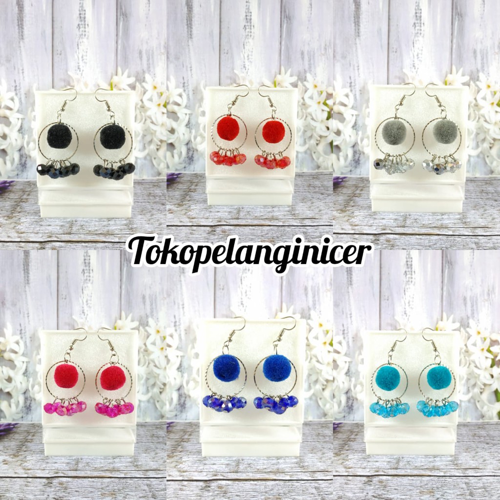 Anting kekinian Murah Handmade By Tokopelanginicer -Anting Fashion Aksesoris Lucu/Giwang/Kerabu