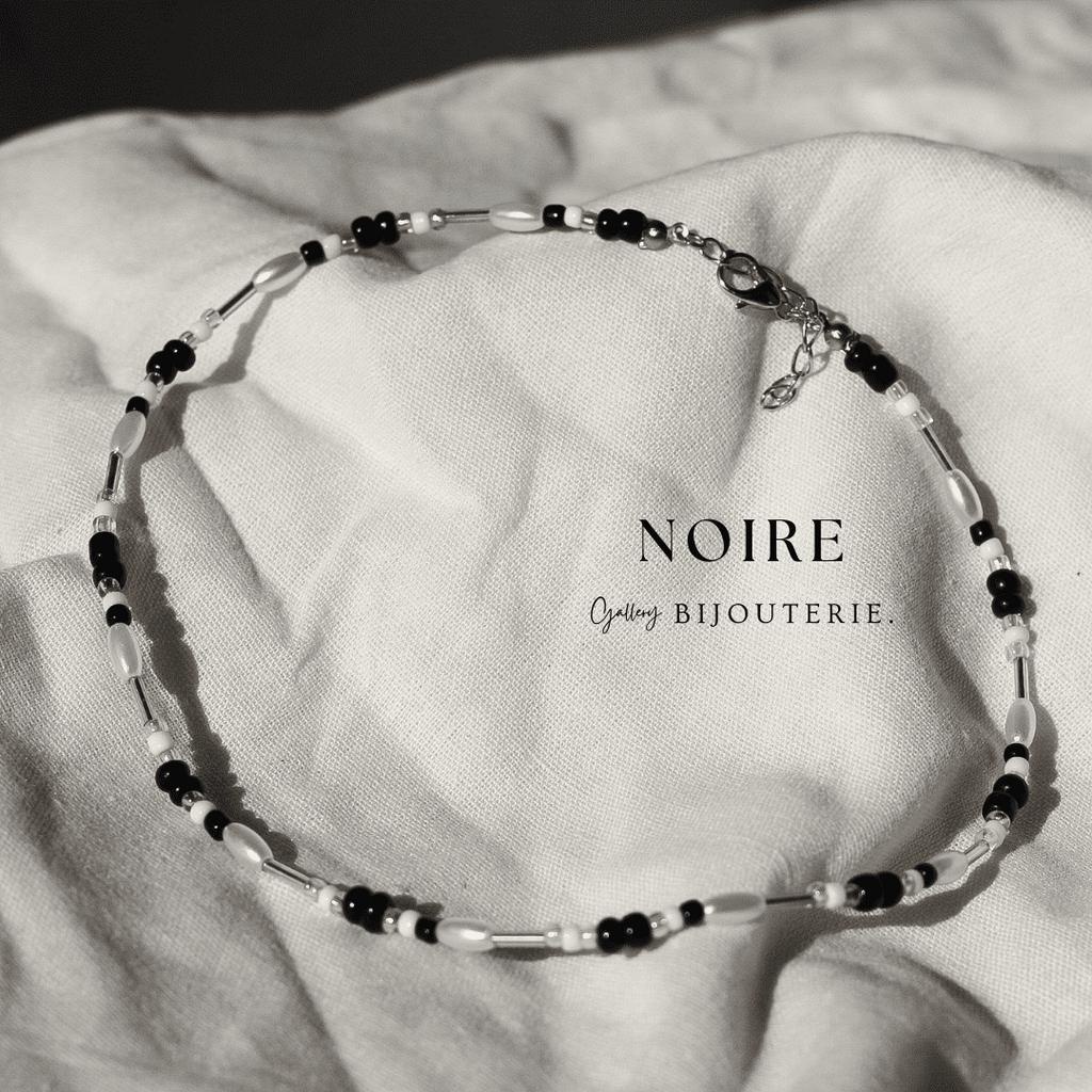 Gallerybijouterie - NOIRE Necklace | beads necklace | kalung manik-manik | kalung korea