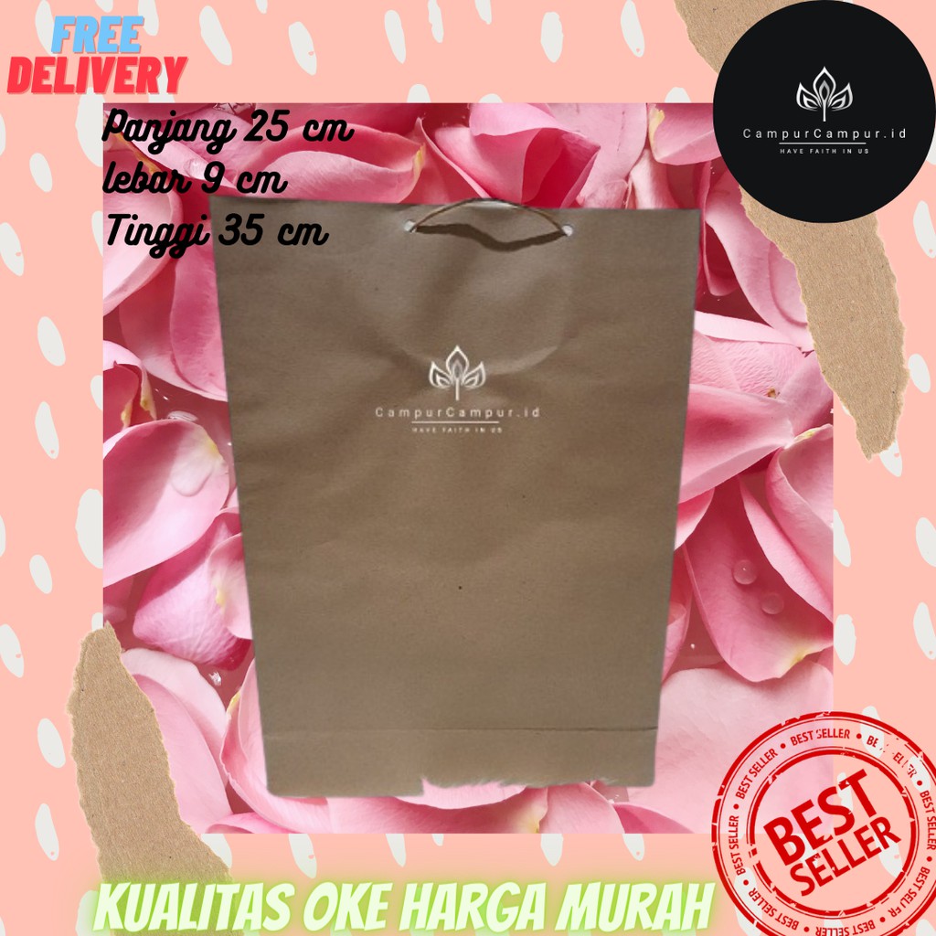 

PAPERBAG COKLAT MURAH 25X9X35