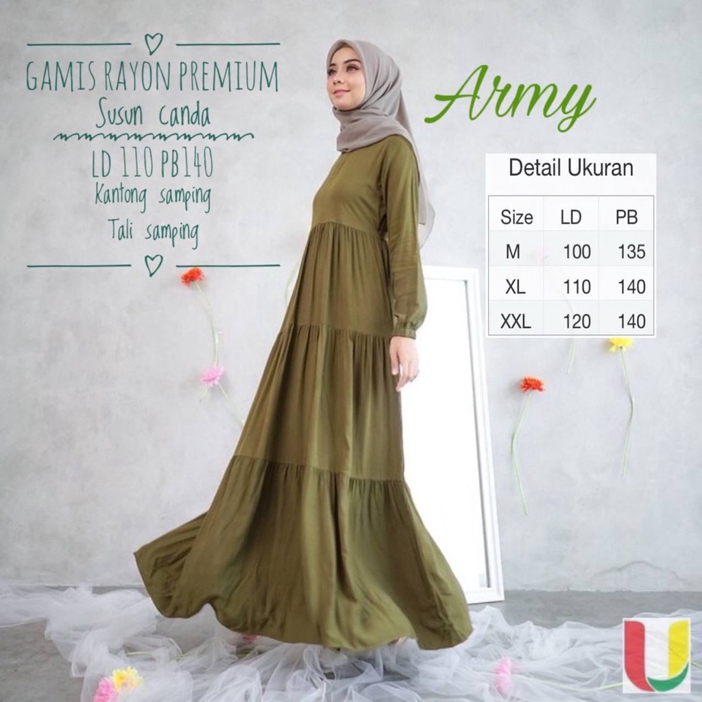 Gamis Rayon Polos Model Gamis Canda Susun 3 Rempel Lengan Panjang Busui Resleting Fit To M-XXL / Gamis Rayon Terbaru