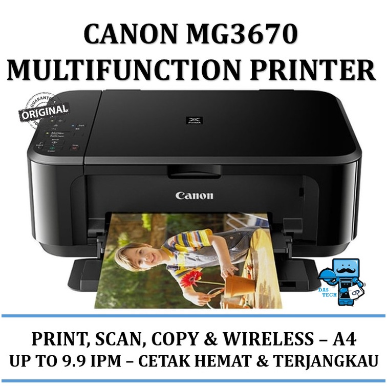 Printer Canon MG3670 Black/White/Red - CNNMG3670 Multifunction Printer