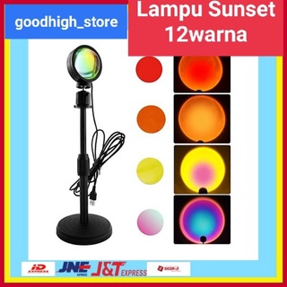 Lampu Led Sunset Proyektor Tidur LED 12 warna/4kepingan warna