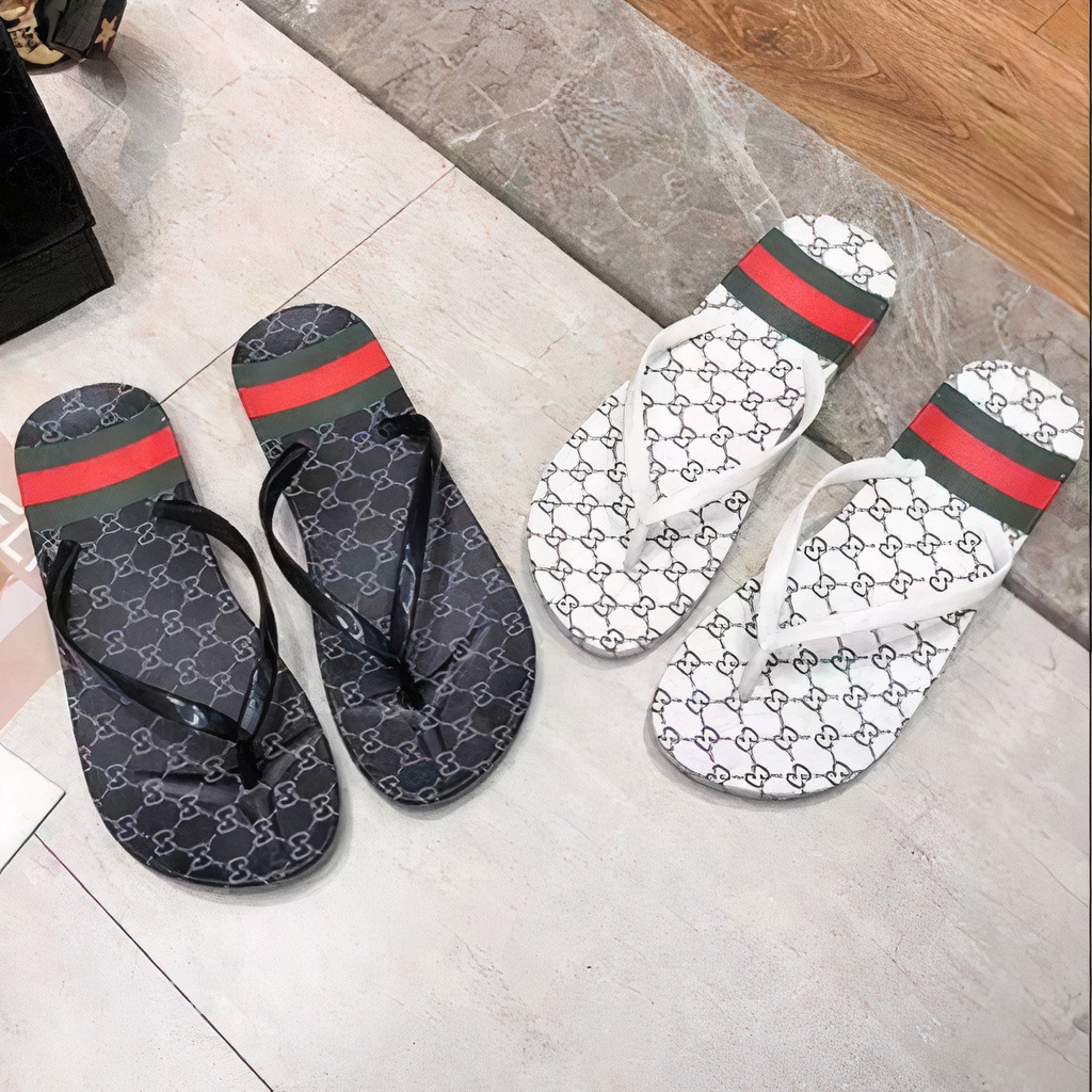 ( BISA COD ) SANDAL JEPIT SENDAL SPON MOTIF GC GUCCI TERBARU KEREN BISA GROSIR