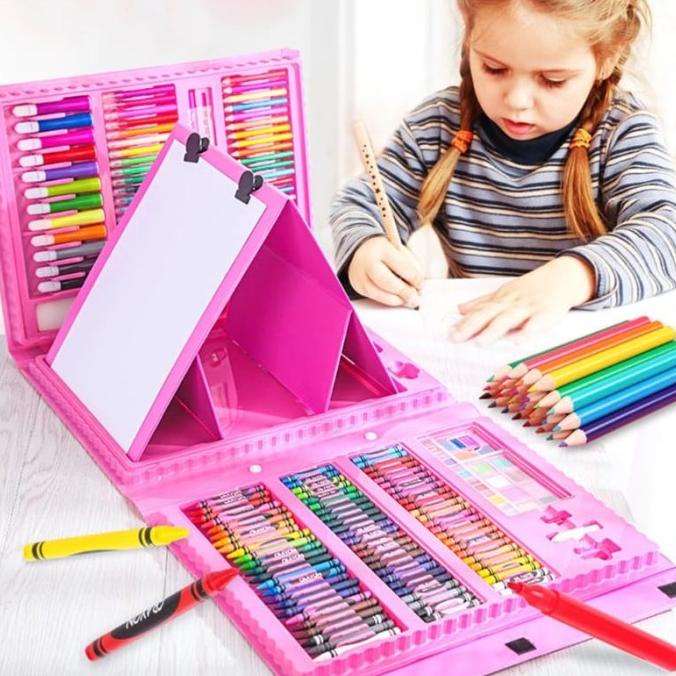 

Super Mega Art Set 208Pcs Crayon Untuk Menggambar Anak