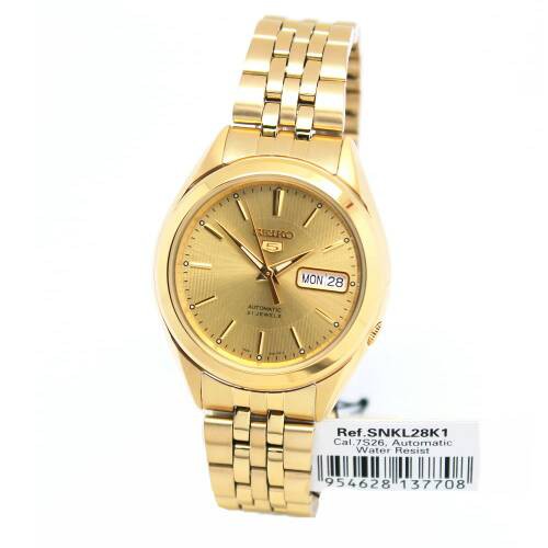 Seiko 5 SNKL28K1 Automatic Gold Plated - Jam Tangan Pria SNKL28