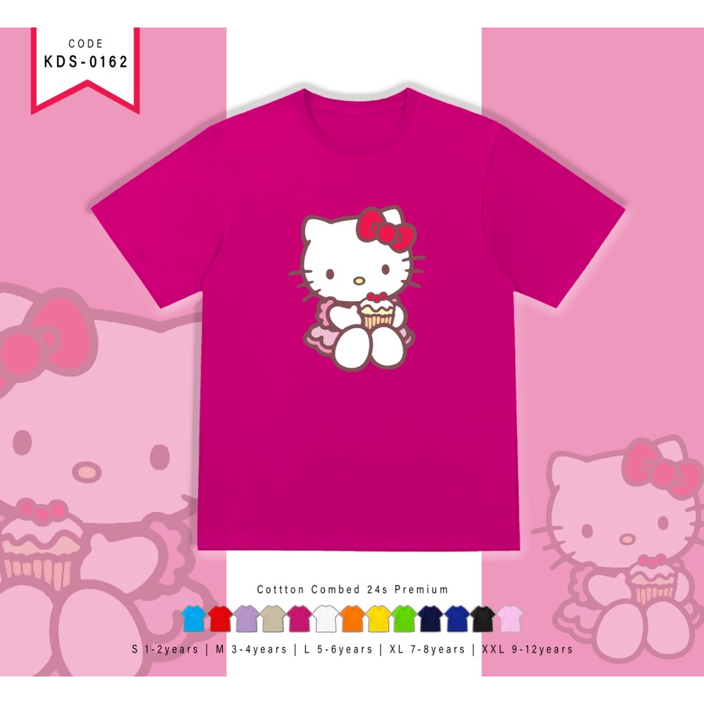 T-SHIRT / KAOS ANAK-ANAK TERMURAH BERGAMBAR HK CUPCAKE - TERIMA CUSTOM KAOS KELUARGA