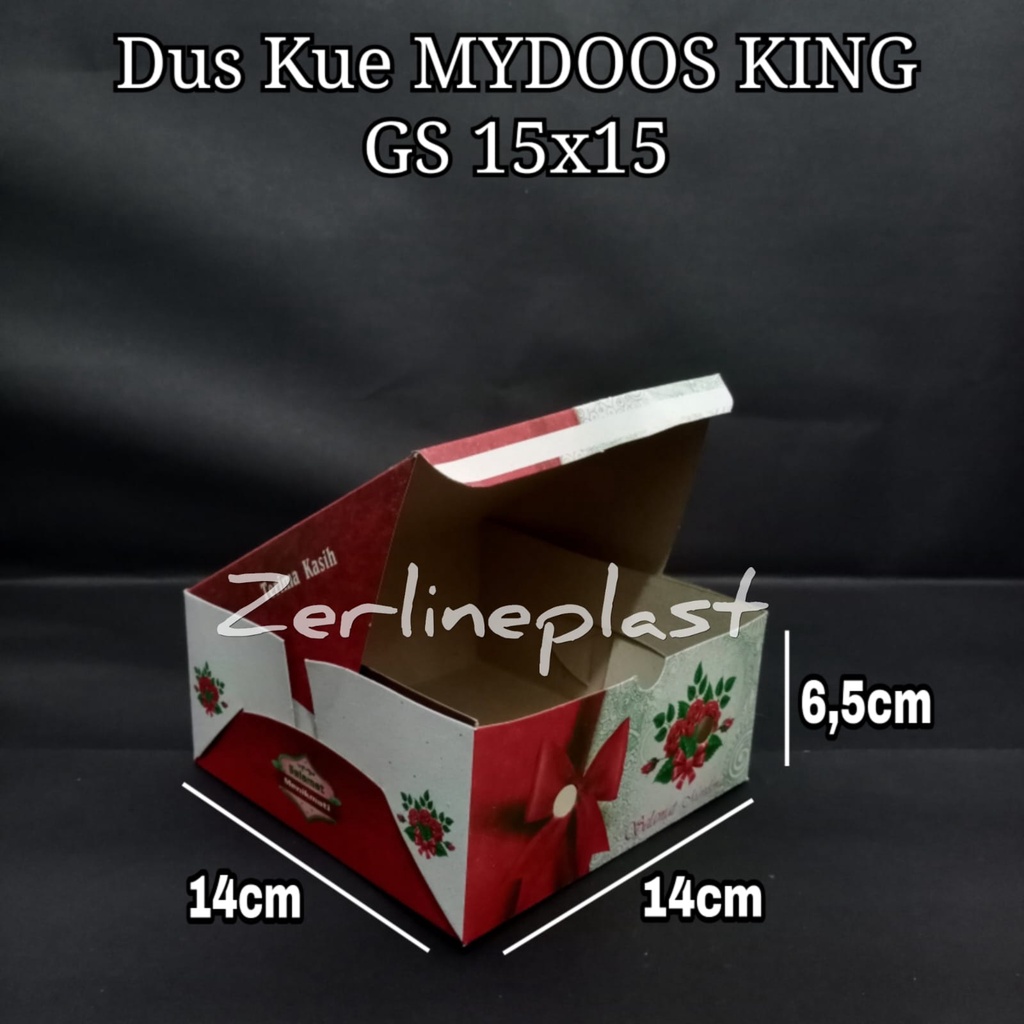 Dus Kue GS MYDOOS KING - Box Kue Makanan/Snack @100pcs