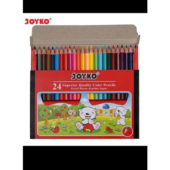 

Pensil Warna 24 Warna Pendek Joyko (isi 24) CP-S24,CP-102,CP-S12