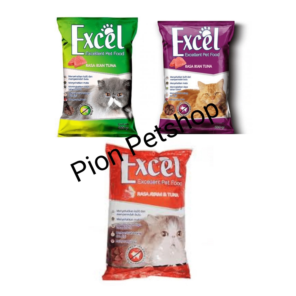 Excel Cat Food Dry Rasa Ikan Tuna 500 gr