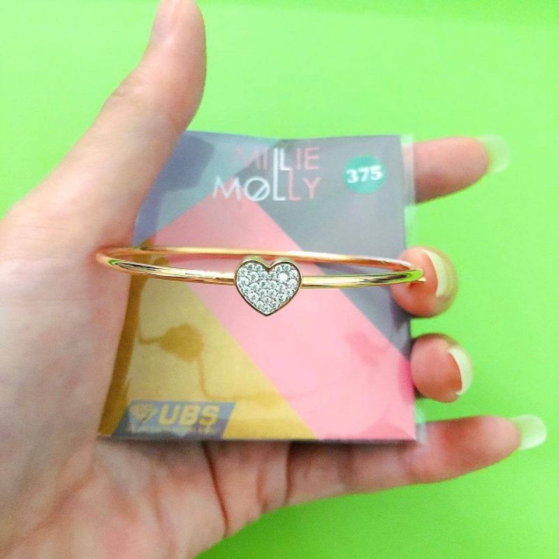 Gelang bangle love full mata kadar 375/8K UBS