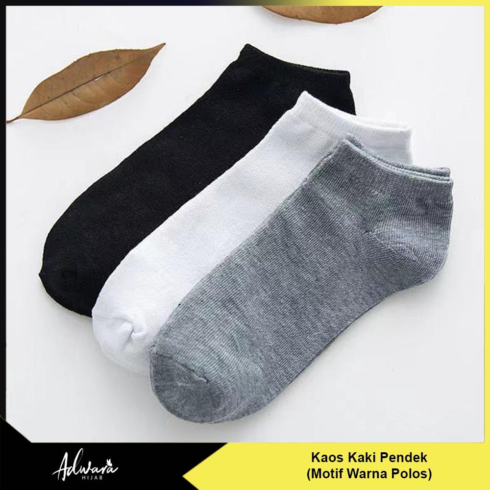 Kaos Kaki Pendek Pria Wanita Polos / Kaos Kaki Pendek Semata Kaki (sudah dikemas plastik opp)