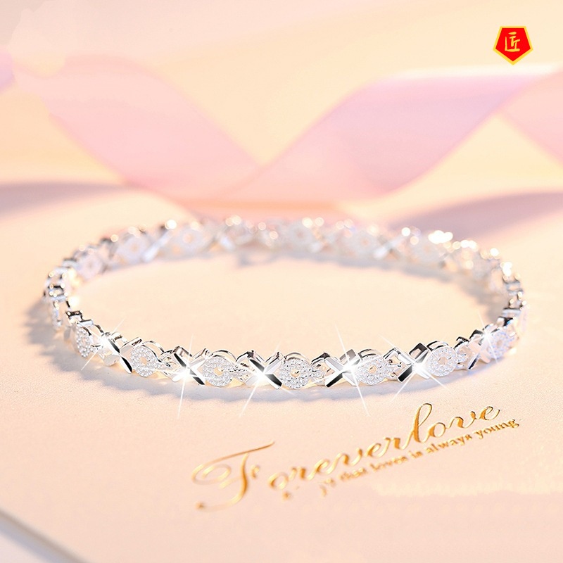 [Ready Stock]Korean Simple Personalized 925 Silver Bracelet