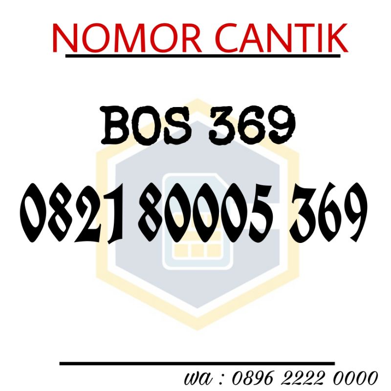 Nomor Cantik Telkomsel Simpati Seri BOS 369