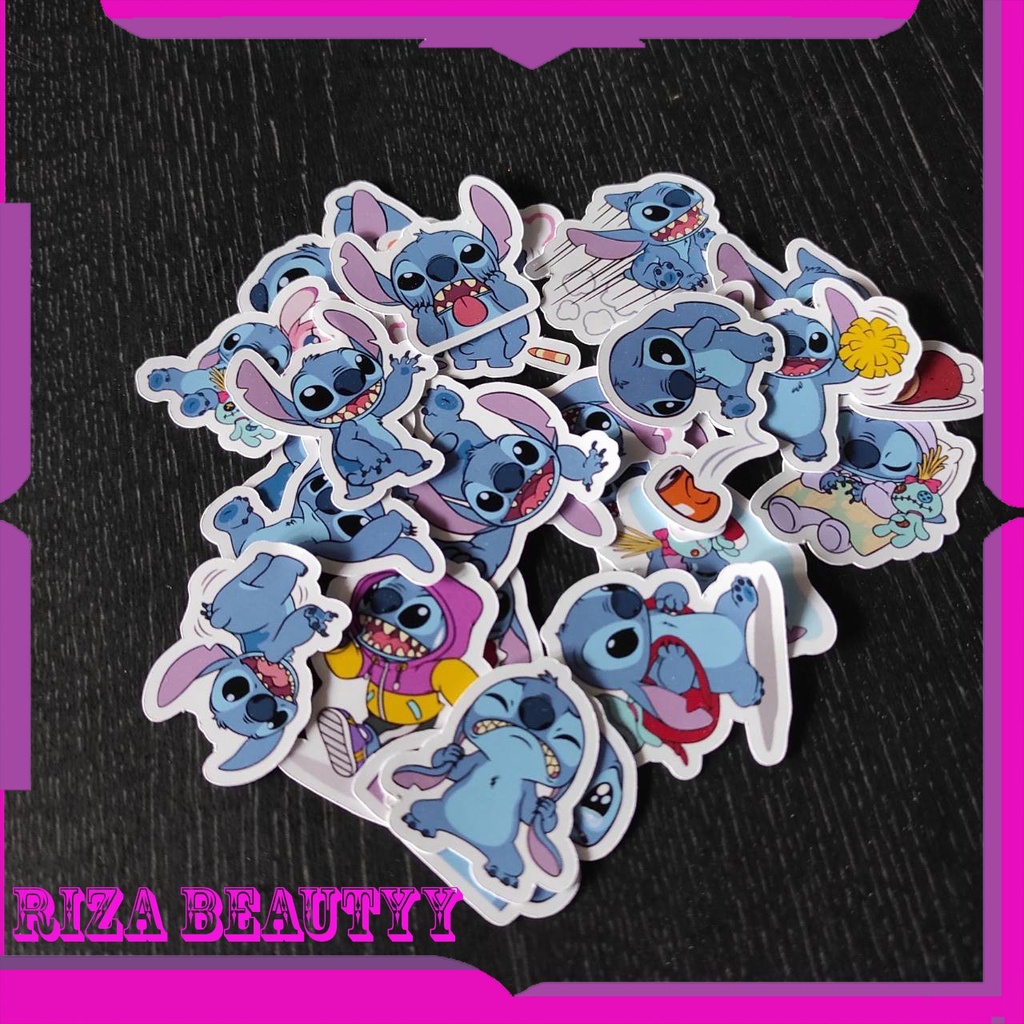 

24pcs Stiker Stitch Stiker Kertas Gambar Karakter Stitch Sticker Label Aksesoris Lucu