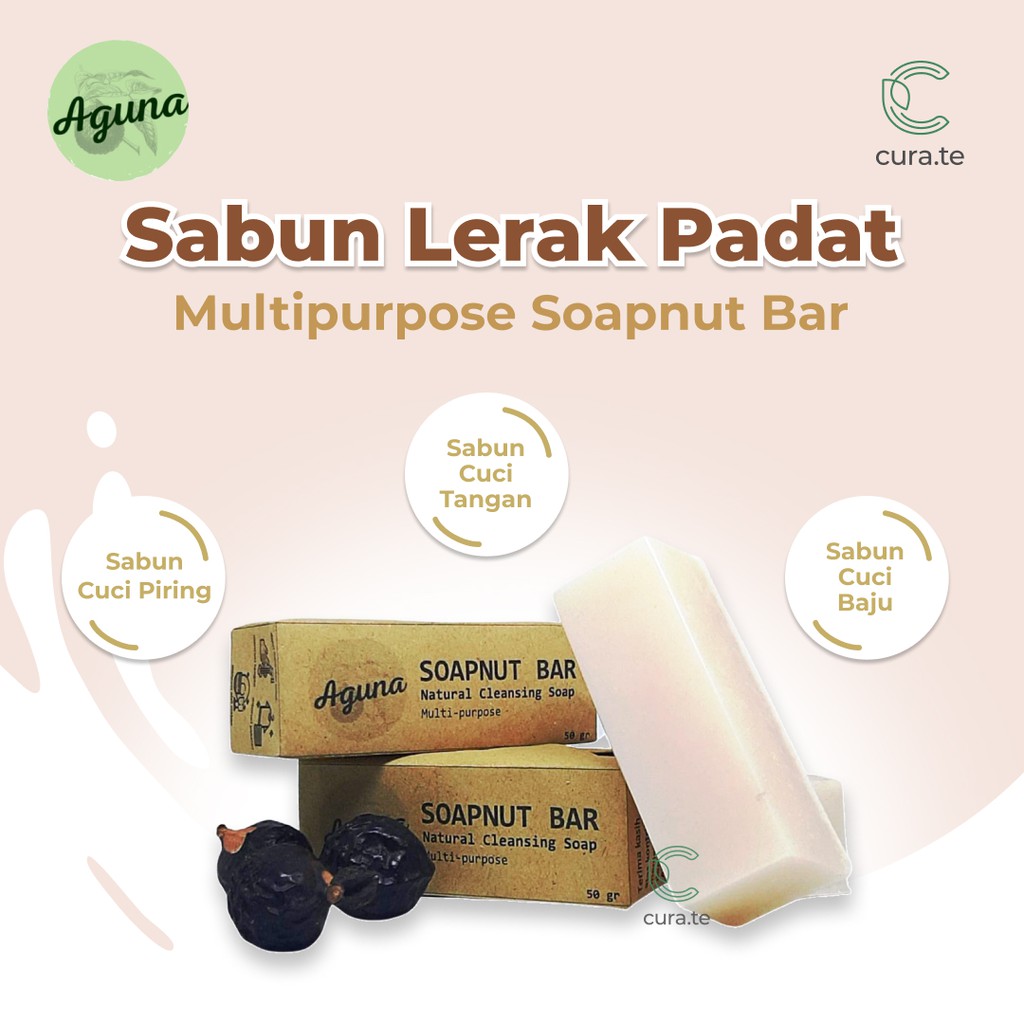 AGUNA SABUN LERAK BATANG NATURAL SOAP NUT | DETERJEN CUCI BAJU BATIK PIRING PEL ALAMI