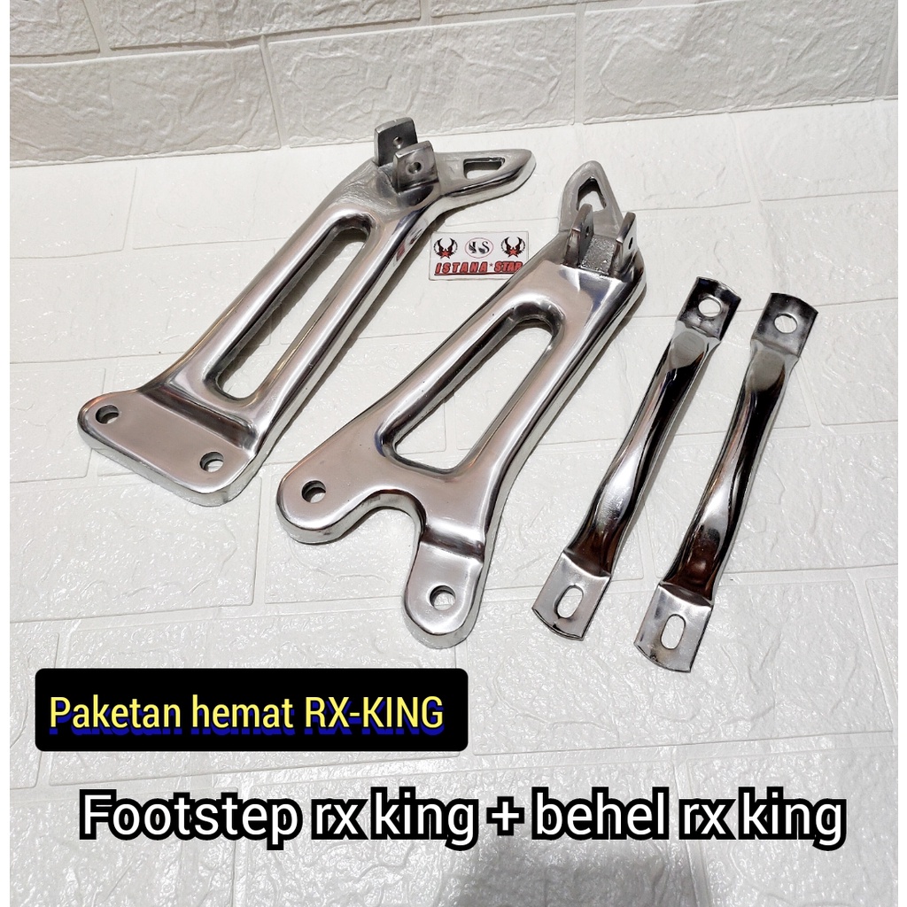 Dudukan Foot Step/Footstep Belakang Rx King / RX King New Bahan Besi Tebal PLUS BEHEL RX KING