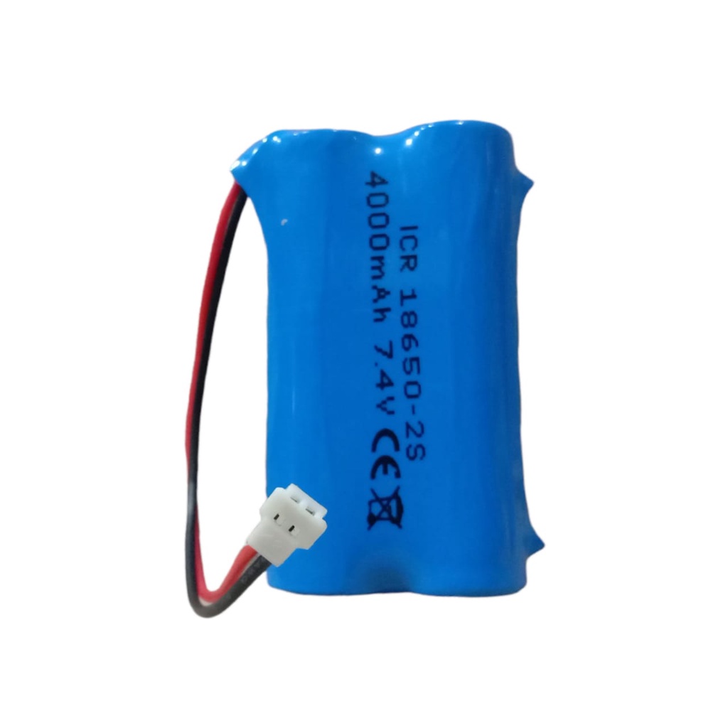 Baterai RC/ Baterai Remot Control / Baterain Mainan RC Lainnya 2x 18650-2S 4000mAh 7.4V Protektor BMS 4.5A Konektor JST LOSI