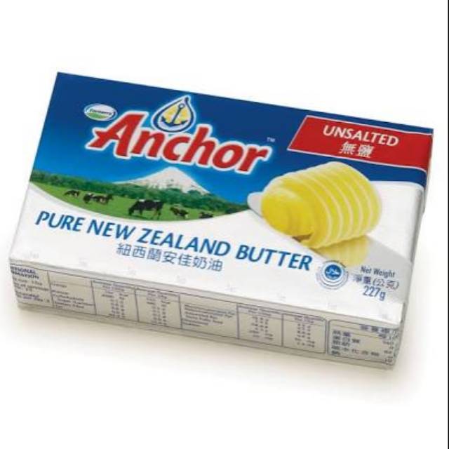 ANCHOR Unsalted Butter 227grm Anchor butter pats