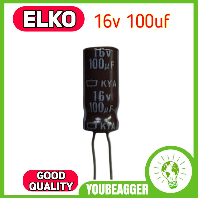 Elko 16v 100uf kapasitor