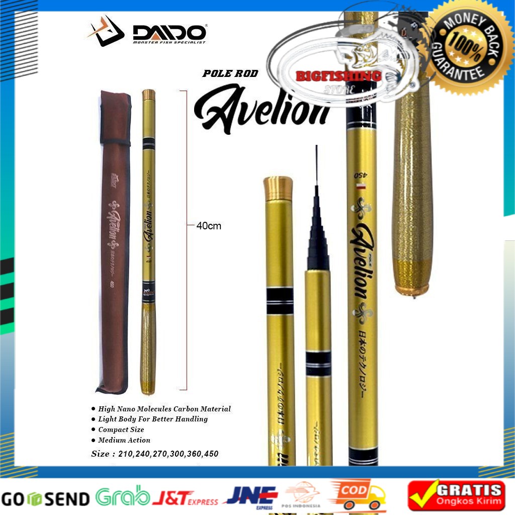 Joran Tegek Daido Avelion 180 210 240 270 300 360 450 Carbon Kevlar Technology