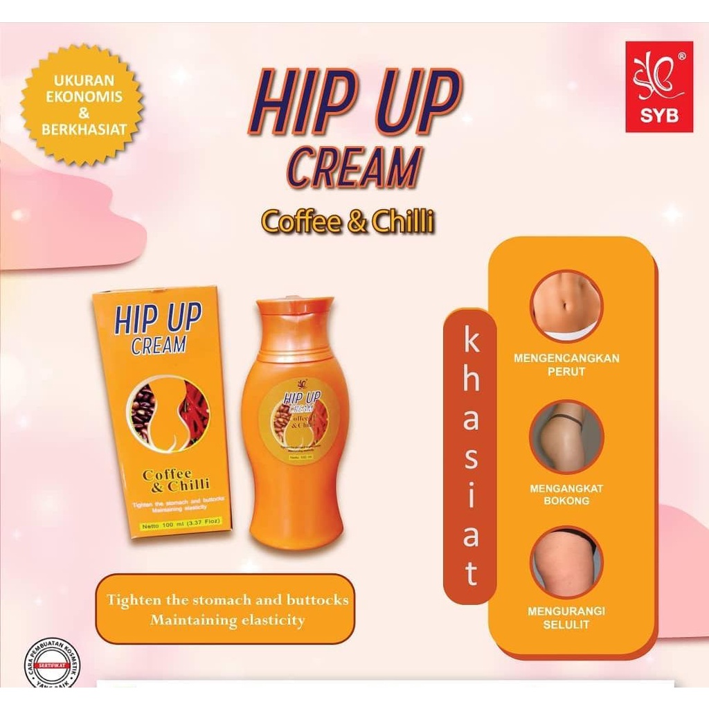 Hip Up Cream SYB Coffee and Chili Pembesar Pantat Bokong Original BPOM