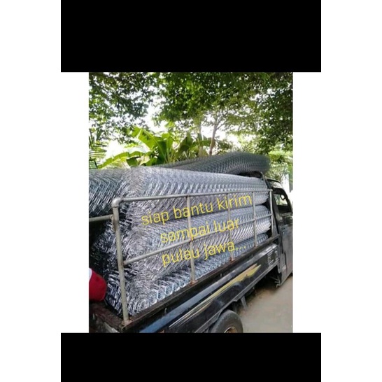 KAWAT HARMONIKA GALVANIS UKURAN 2,7 mm lubang 5 cm galvanis 1,1×132 m