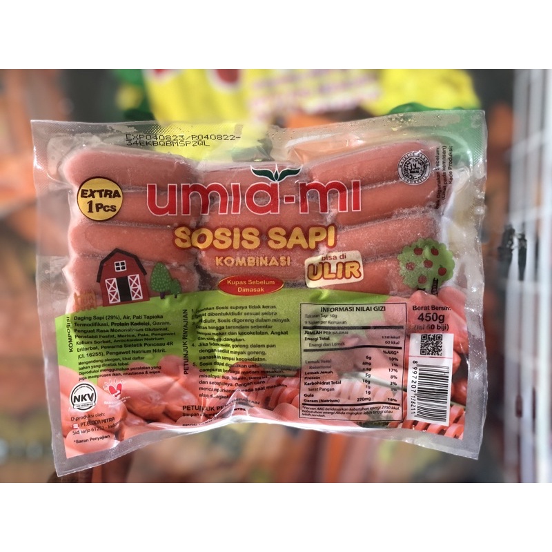 

Umiami Sosis Sapi Cocktail 450gr isi 50