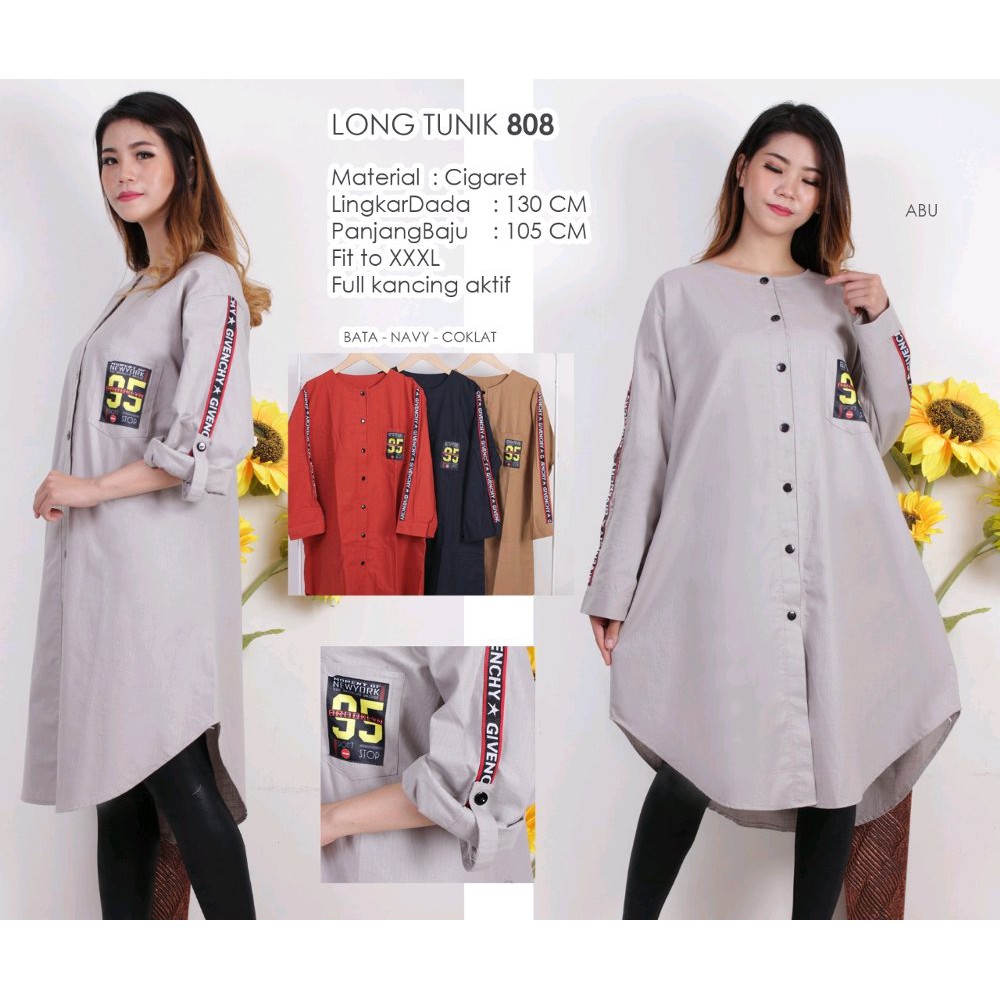 Dijual baju tunik jumbo wanita xxxl ld 130 cm bigsize long tunik Diskon