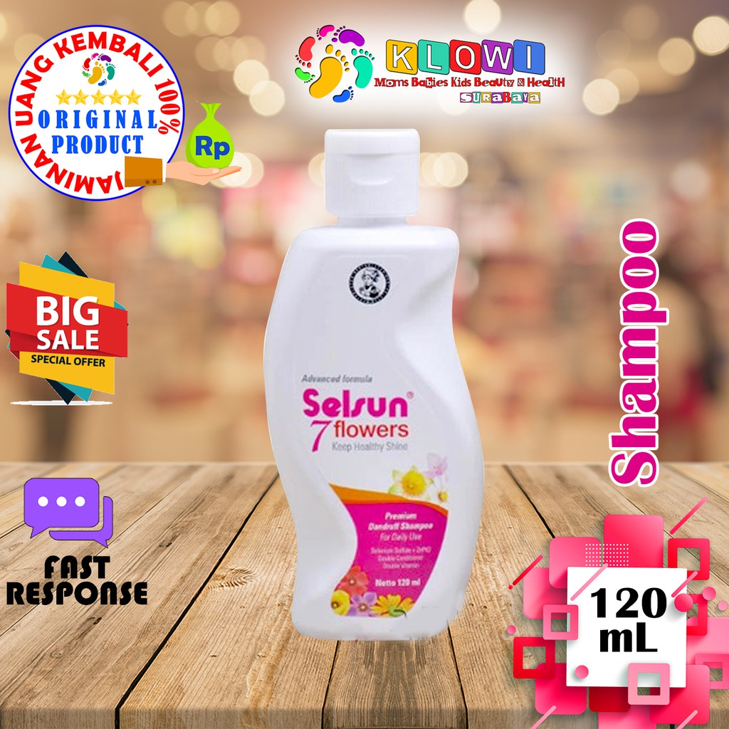 Selsun Shampoo 7 Flowers 120Ml / Shampoo Anti Dandruff / Sampo Anti Ketombe / Perawatan Rambut