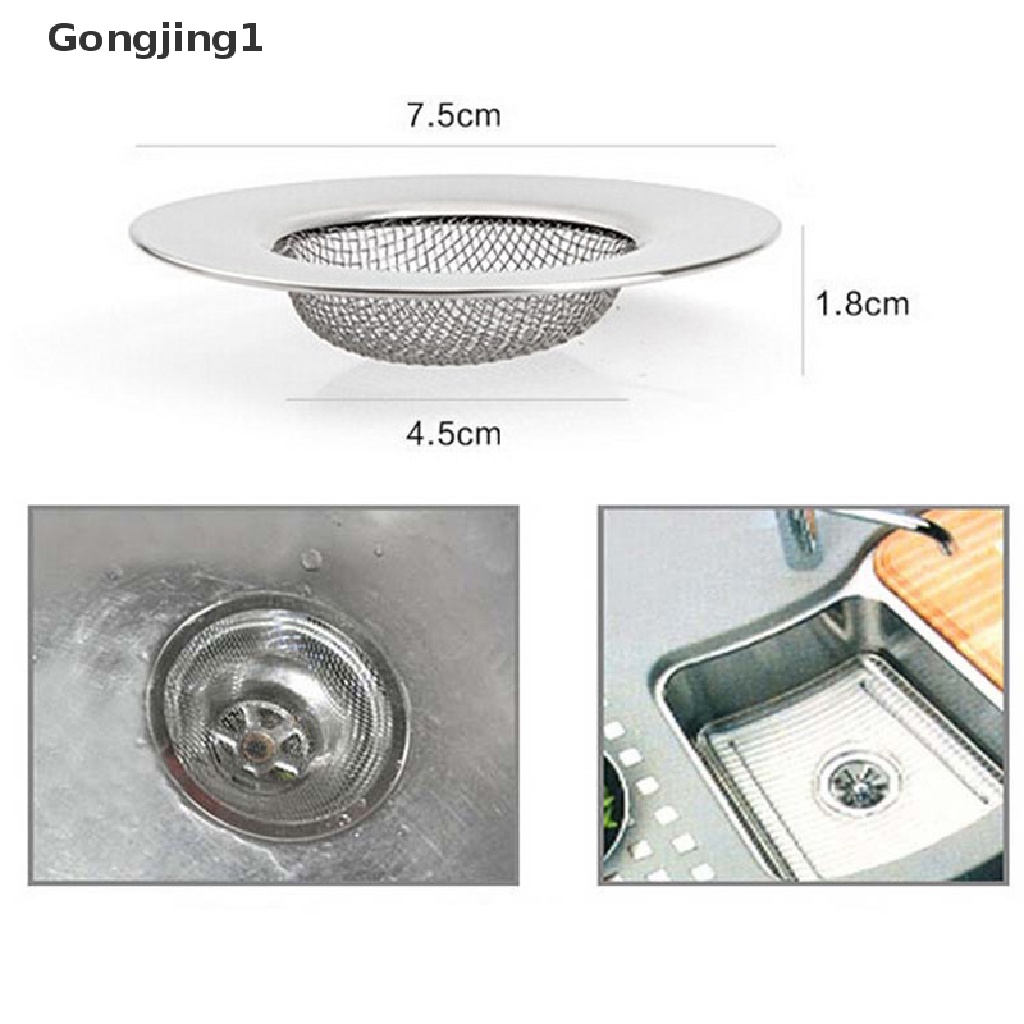 Gongjing1 Saringan Rambut Bahan Stainless Steel Untuk Bathtub / Shower