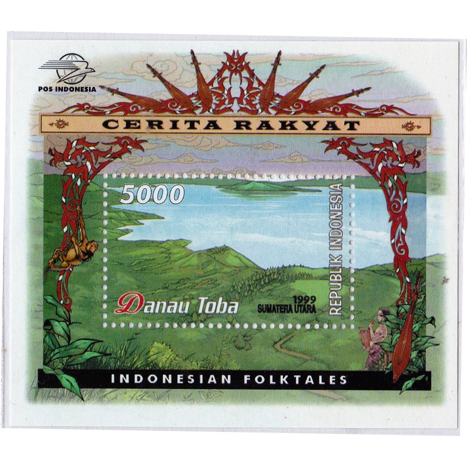 

Perangko Indonesia 1999 Cerita Rakyat Danau Toba Souvenir Sheet MNH